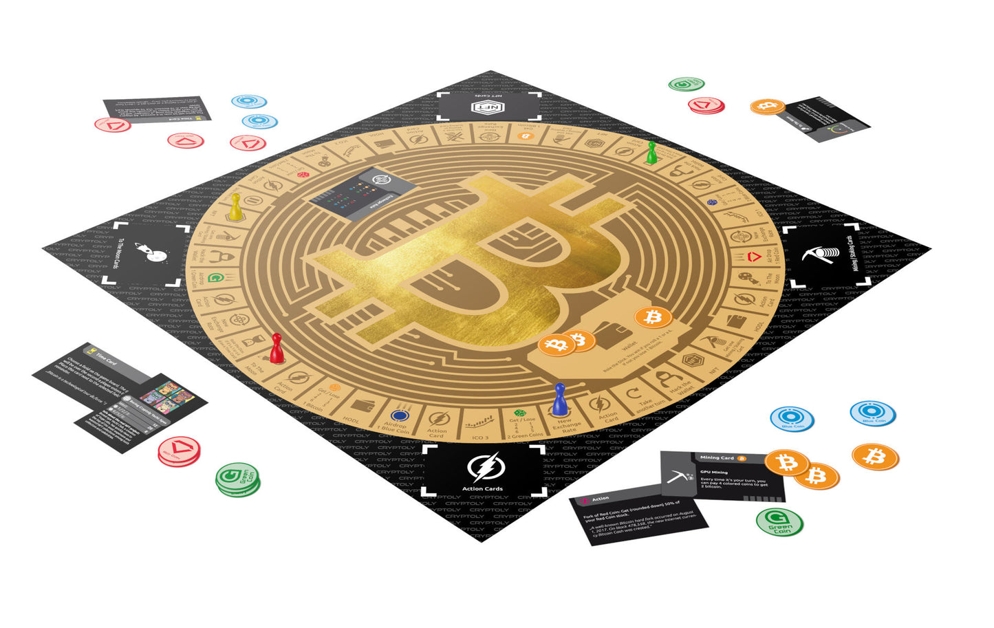 CRYPTOLY - To The Moon And Beyond / Das mehrsprachige Bitcoin Brettspiel